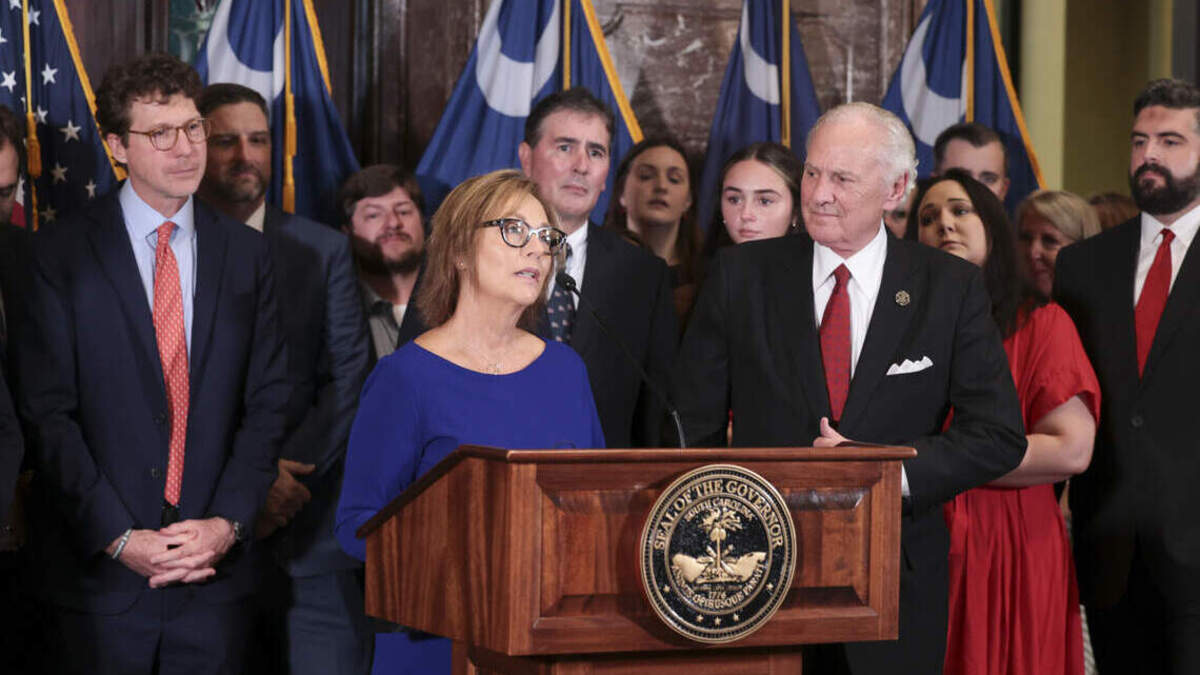 South Carolina Gov. Henry McMaster announces on Monday, July 13, 2026, that Darline Graham Nordone, Lindsey Graham’s younger sister will be appointed to fill in for the remainder of Graham’s U.S. Senate seat. Graham died on Saturday, leaving about six months remaining of his term. (Tracy Glantz/The State/TNS)