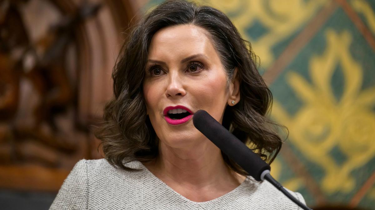 Michigan Gov. Gretchen Whitmer delivers the State of the State address on Feb. 25, 2026, at the Michigan State Capitol in Lansing, Mich. (Katy Kildee/The Detroit News/TNS)
