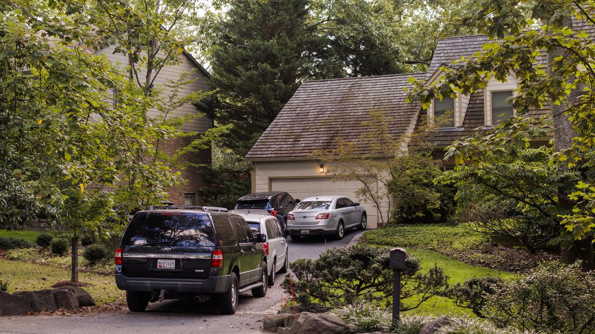The home of John Bolton, President Donald Trump's former national security advisor, in Bethesda, Md., on Friday morning, Aug. 22, 2025. Federal agents on Friday searched Bolton's home, people familiar with the investigation said, in what amounted to a major escalation in a long-running inquiry into whether he mishandled classified information.