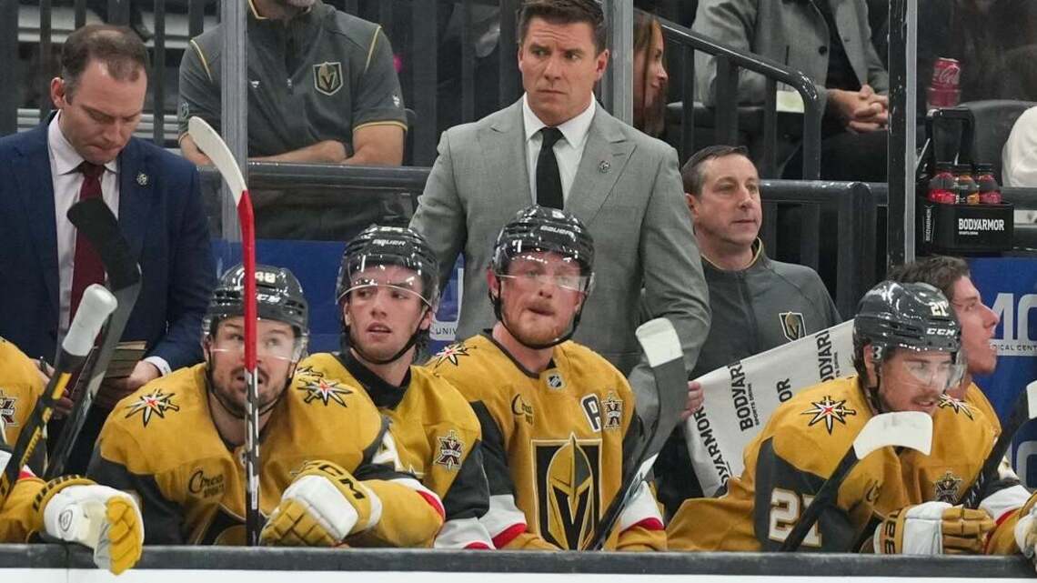 Knights try to shake off blowout as Blues continue homestand