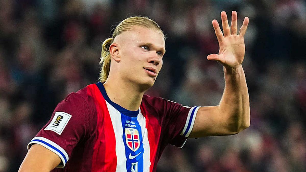  Erling Haaland will lead Norway into their first World Cup of the 21st century. | Fredrik Varfjell/NTB/AFP/Getty Images 