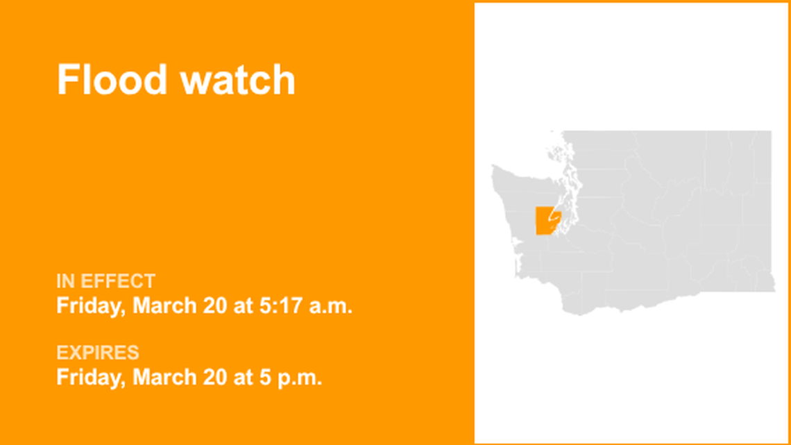 UPDATE: Flood watch issued for Mason County until early Saturday evening 