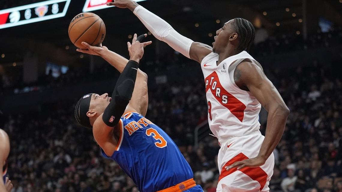 RJ Barrett thriving on both ends of floor as Raptors face Rockets  