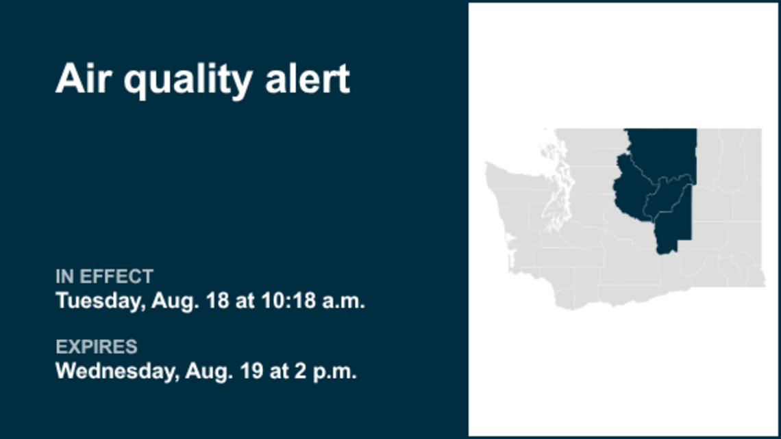 Air quality alert in place for Central Washington for Wednesday 