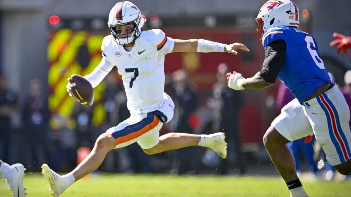 Kevin Jennings helps No. 24 SMU beat Virginia