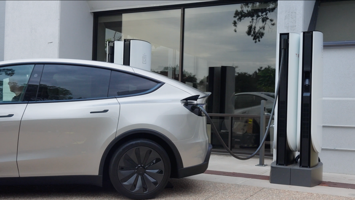 Tesla's New Supercharger Feature Lets You Escape Without Unplugging