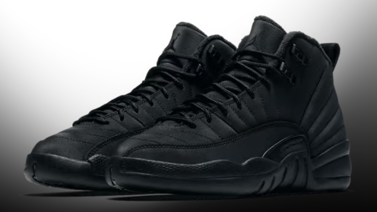  Air Jordan 12 Retro Winter Black Soleretriver