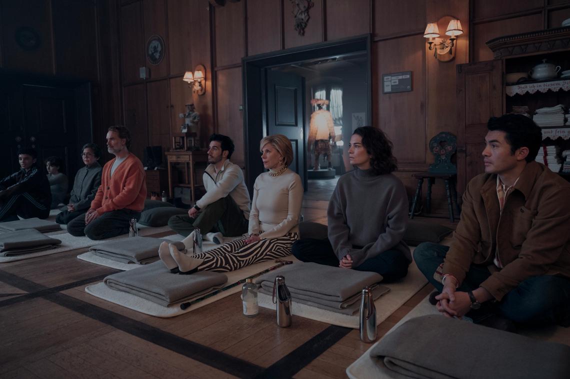 NINE PERFECT STRANGERS - “First Look” - Nine new strangers connected in ways they could never imagine are invited by mysterious guru, Masha Dmitrichenko (Nicole Kidman), to join a transformational wellness retreat in the Austrian Alps. Over the course of a week, she takes them to the brink. Will they make it? Will she? Masha is willing to try anything in the interest of healing everyone involved, including herself. (Disney/Reiner Bajo)MAISIE RICHARDSON-SELLERS, KING PRINCESS, DOLLY DELEON, MURRAY BARTLETT, ARAS AYDIN, CHRISTINE BARANSKI, ANNIE MURPHY, HENRY GOLDING