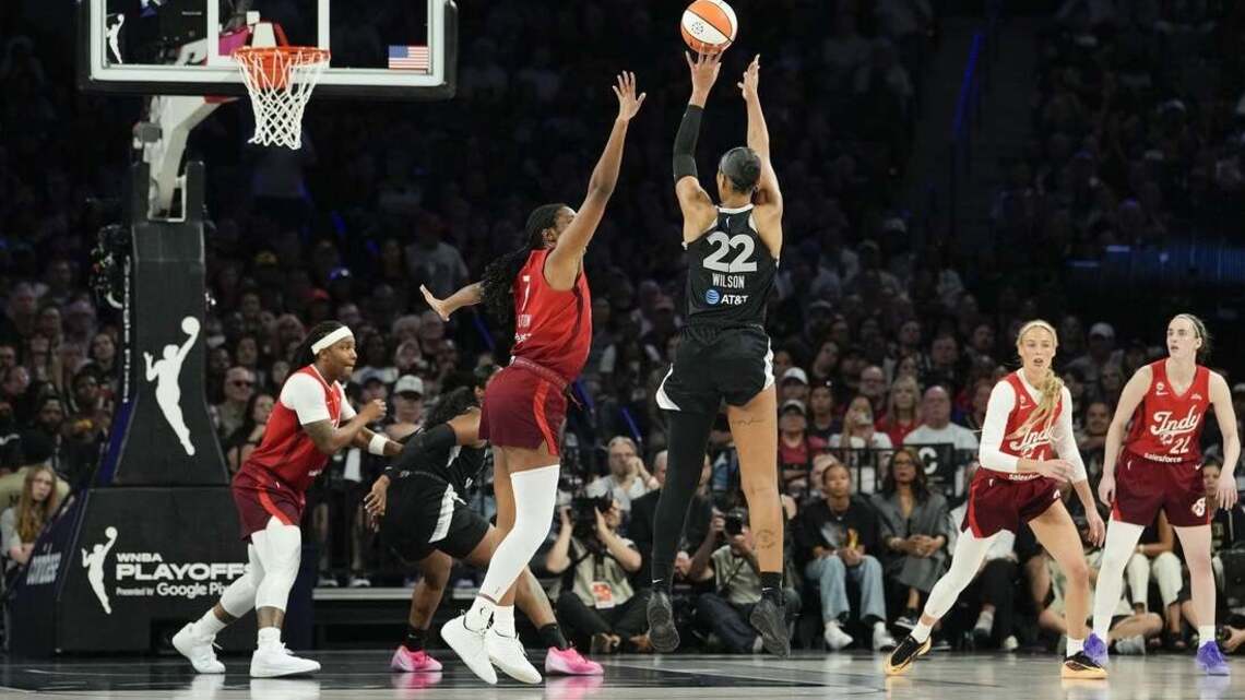 A'ja Wilson pours in 36 as Aces hold off Fever to reach WNBA semis 