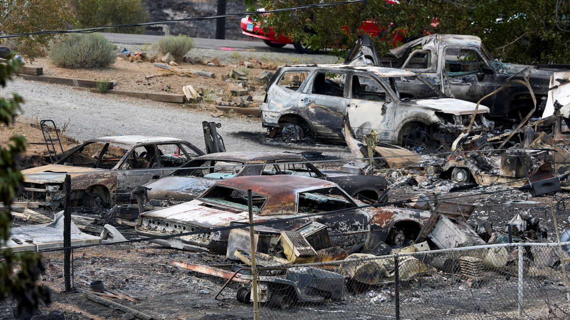 Fire crews gain ground on destructive blaze raging near Reno, Nevada 
