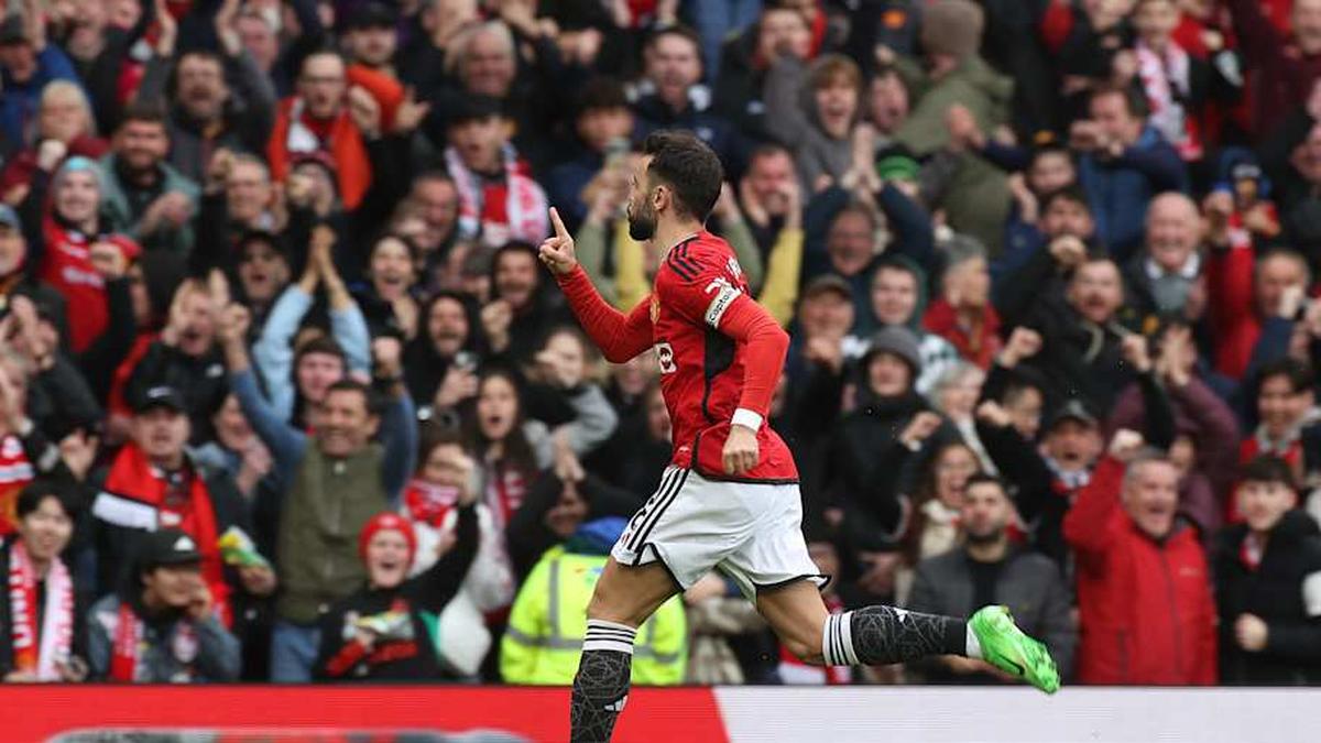  Bruno Fernandes scored his 50th league goal for Man Utd. | Matthew Peters/Manchester United/Getty Images 