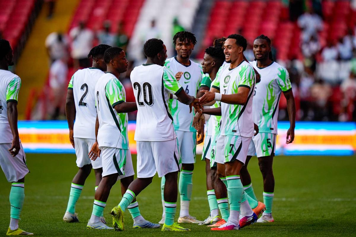  Femi Azeez scores to make it 1-0 during the Unity Cup 2026 Semi-Finals match between Nigeria and Zimbabwe at The Valley in London, United Kingdom, on May 26, 2026. (Photo by Maynard Manyowa/News Images/NurPhoto via Getty Images)