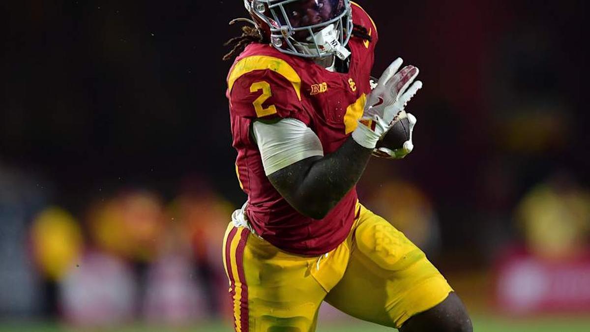  Sep 20, 2025; Los Angeles, California, USA; Southern California Trojans running back Waymond Jordan (2) runs the ball against the Michigan State Spartans during the second half at the Los Angeles Memorial Coliseum. Mandatory Credit: Gary A. Vasquez-Imagn Images | Gary A. Vasquez-Imagn Images 