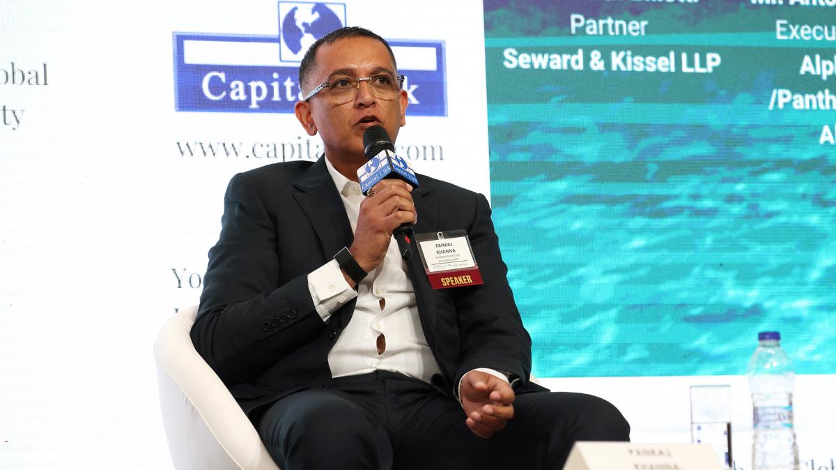 Pankaj Khanna, CEO of Heidmar Maritime Holdings, speaks at the Capital Link Maritime Leaders Summit in Athens, Greece, June 1, 2026. REUTERS/Louiza Vradi