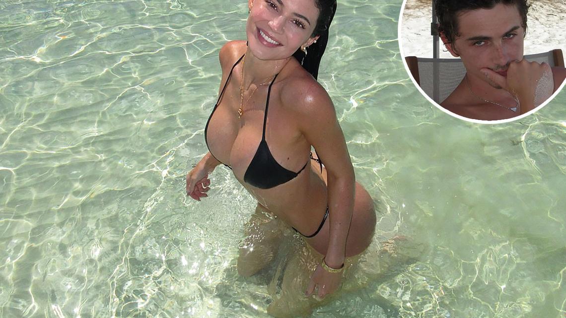 Bikini-Clad Kylie Jenner and Timothee Chalamet Hit the Beach in Steamy Shots 