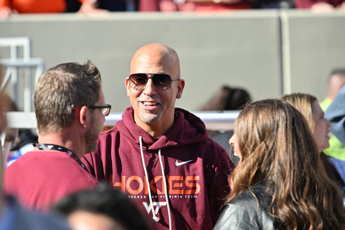  Virginia Tech Hokies coach James Franklin. © Brian Bishop-Imagn Images