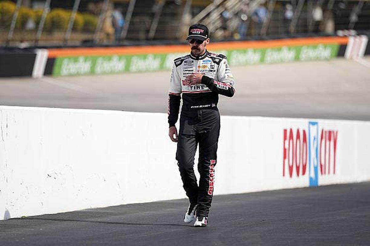  Ryan Blaney walks down pit road at Bristol Motor Speedway. Photo by Matt Kelley/Getty Images