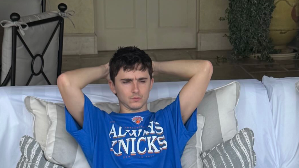 Timothee Chalamet Shares Hilarious Photo Before Knicks vs. Spurs 
