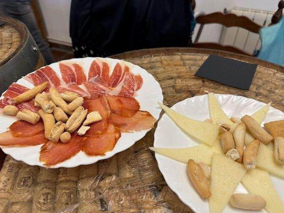  Delectable assortment of savory ham and cheese at Bodega Jesus Diaz Winery. Photo credit: Mira Temkin 