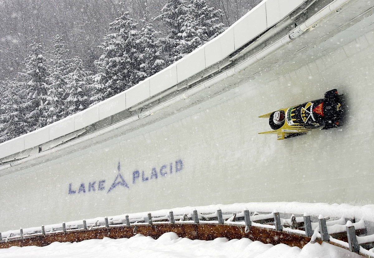  Lake Placid bobsled track, 2005.