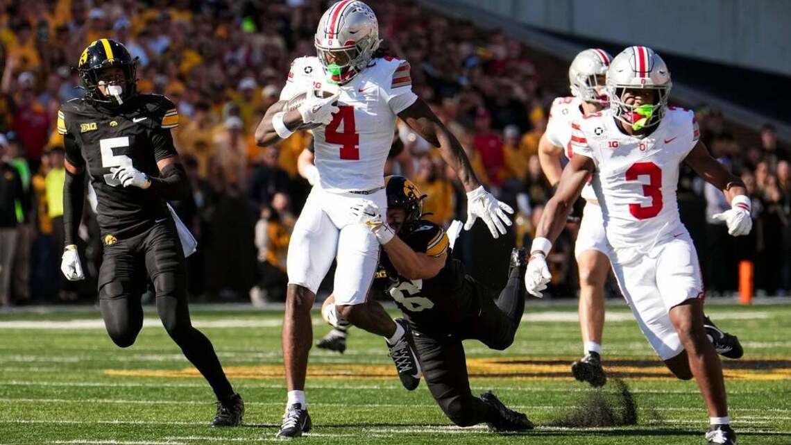 Jeremiah Smith shatters more records as No. 5 Ohio State bashes No. 14 Iowa