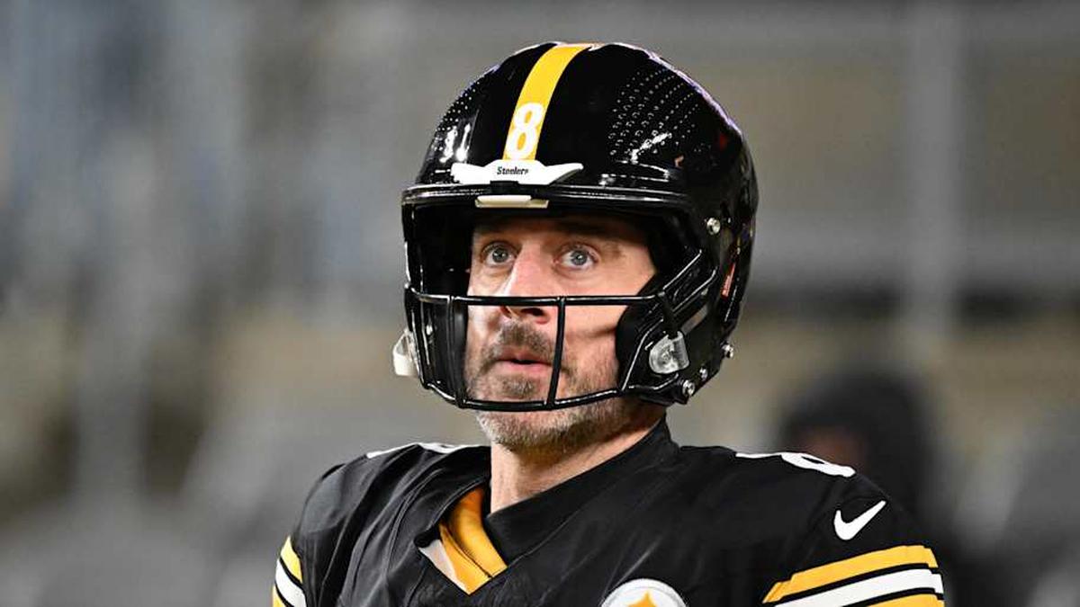  Jan 12, 2026; Pittsburgh, PA, USA; Pittsburgh Steelers quarterback Aaron Rodgers (8) warms up before an AFC Wild Card Round game against the Houston Texans at Acrisure Stadium. Mandatory Credit: Barry Reeger-Imagn Images | Barry Reeger-Imagn Images 