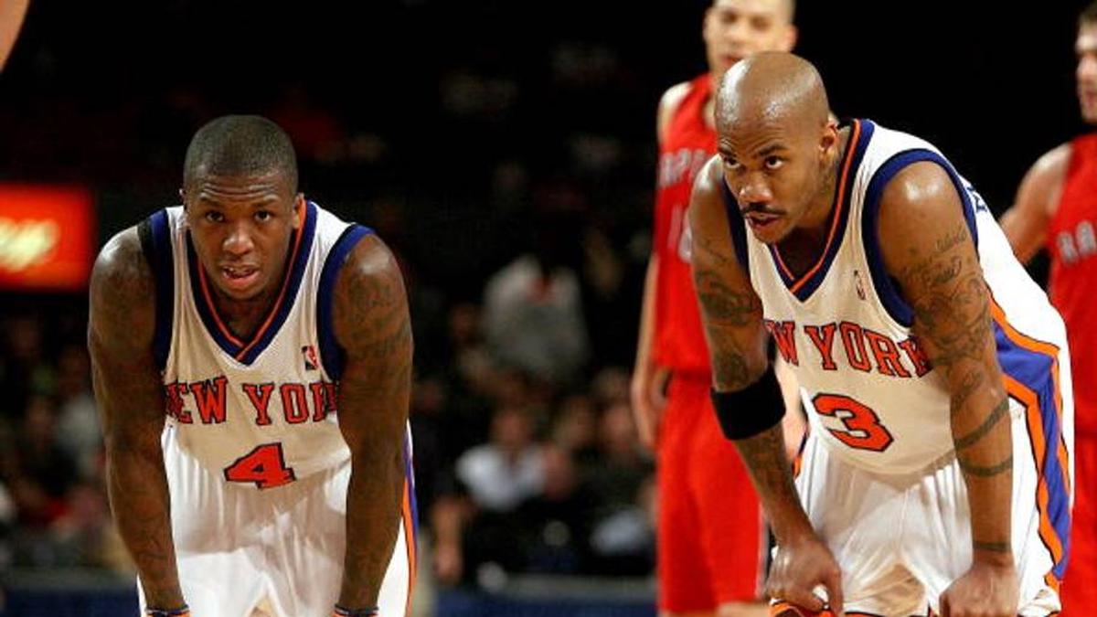  Nate Robinson and Stephon Marbury during their playing days. | Photo by Nick Laham/Getty Images 
