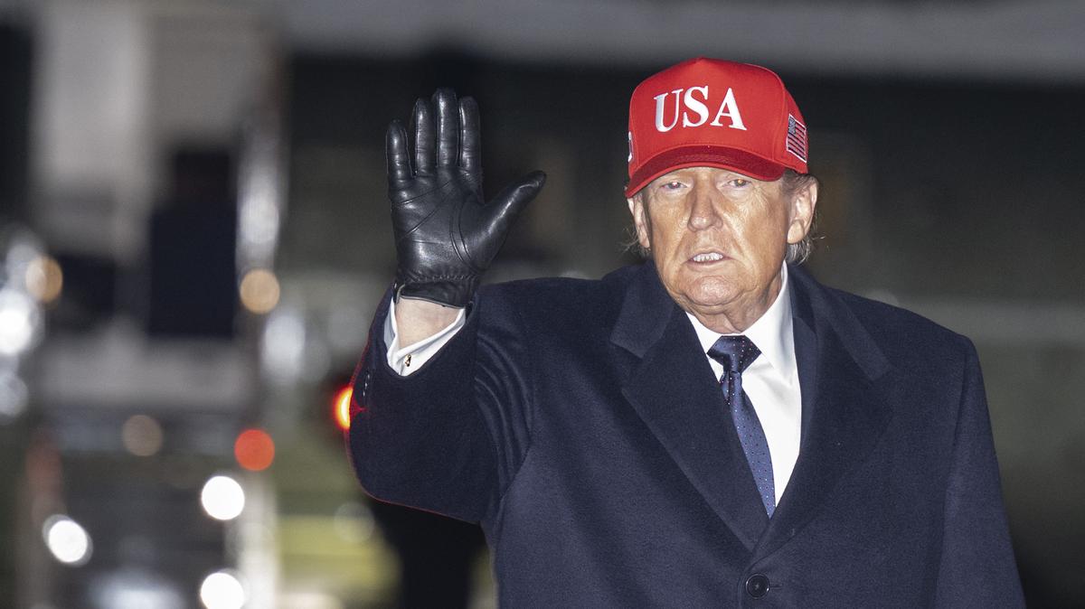 President Donald Trump waves to the media after landing aboard Air Force One on March 1. Trump launched a war in Iran without congressional approval, undermining the Constitution and the War Powers Resolution.