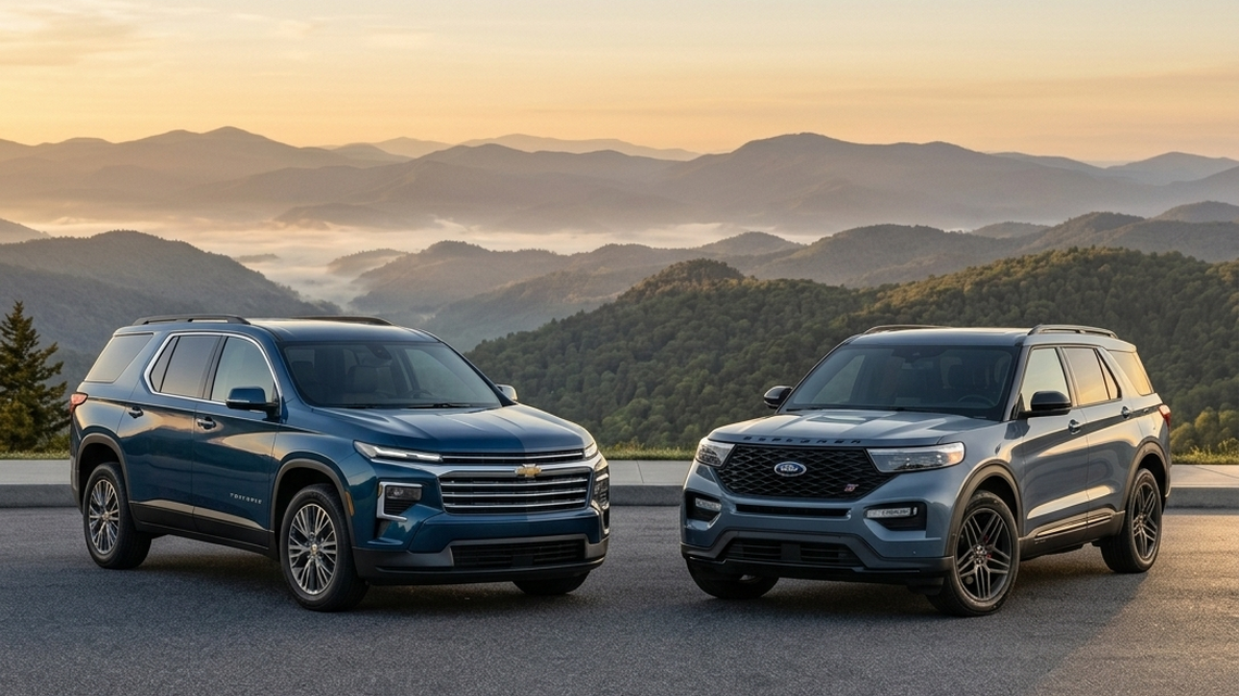 Ford Explorer vs Chevrolet Traverse: Which 3-row SUV has the better April lease deal? 