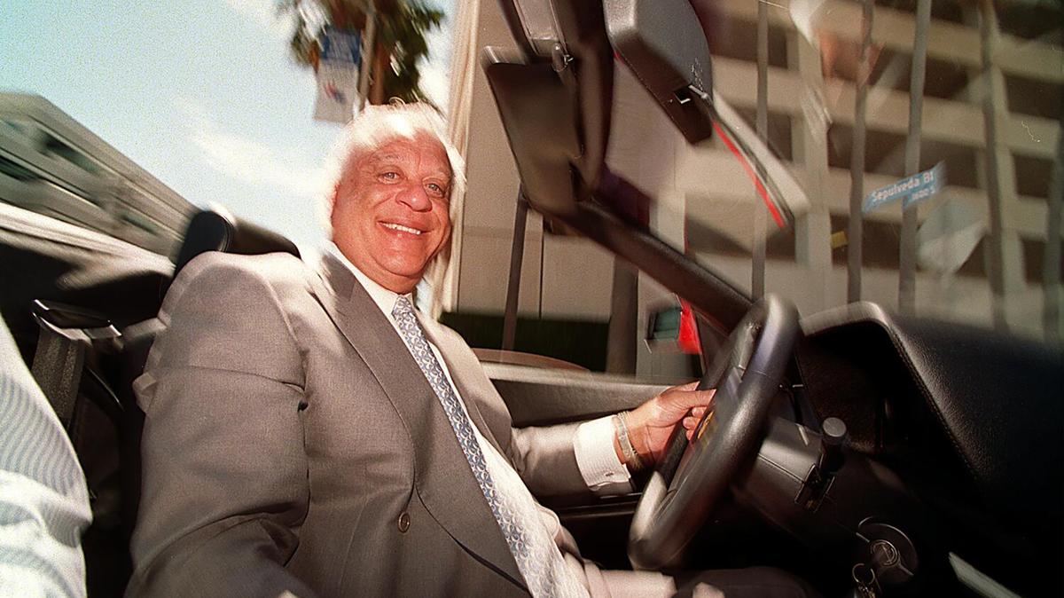 William Burke, president of LA Events, sponsor of the Los Angeles Grand Prix, driving to his Los Angeles office on Aug. 19, 1997. (Con Keyes/Los Angeles Times/TNS)
