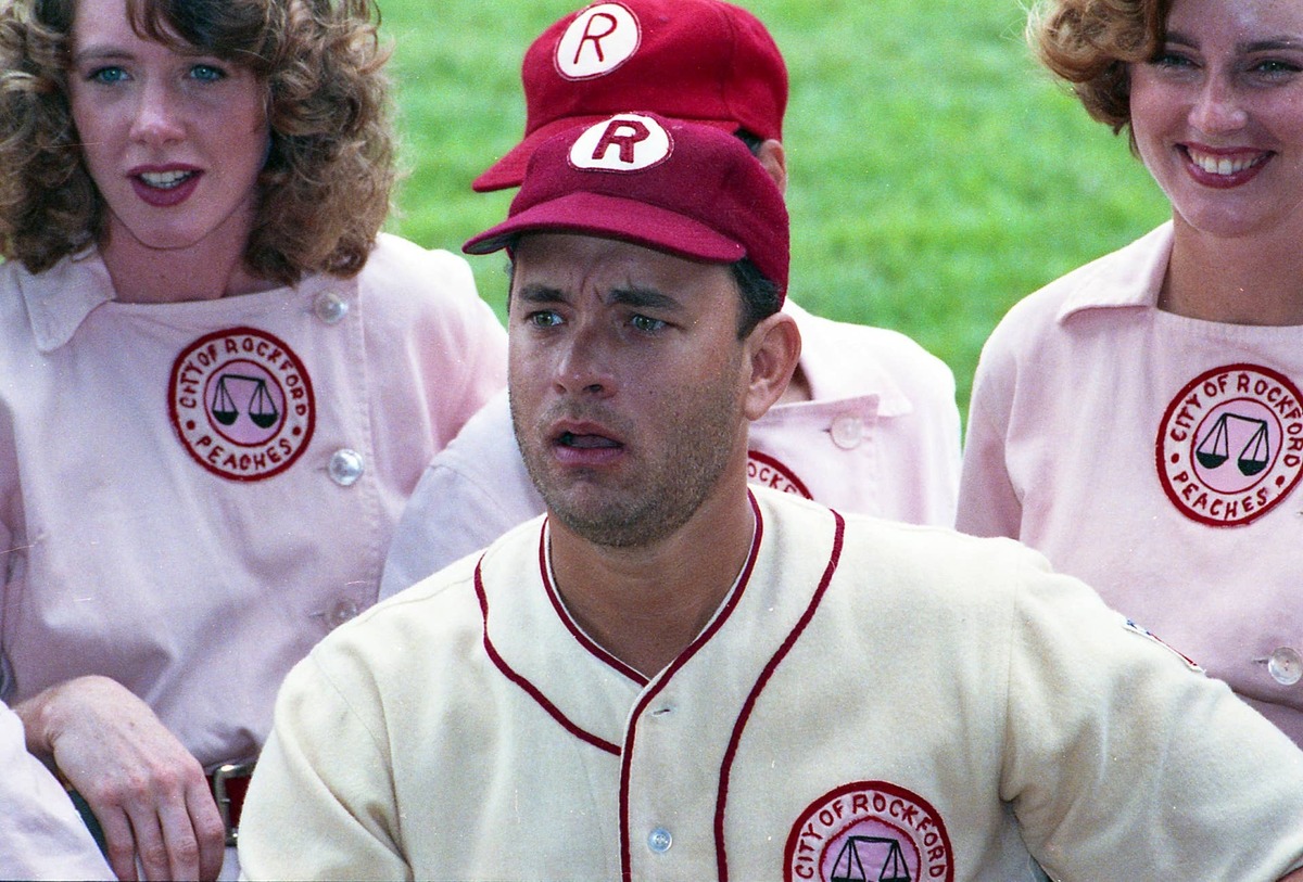  Tom Hanks on the set of "A League of Their Own" in 1991. Don Goodaker-USA TODAY NETWORK