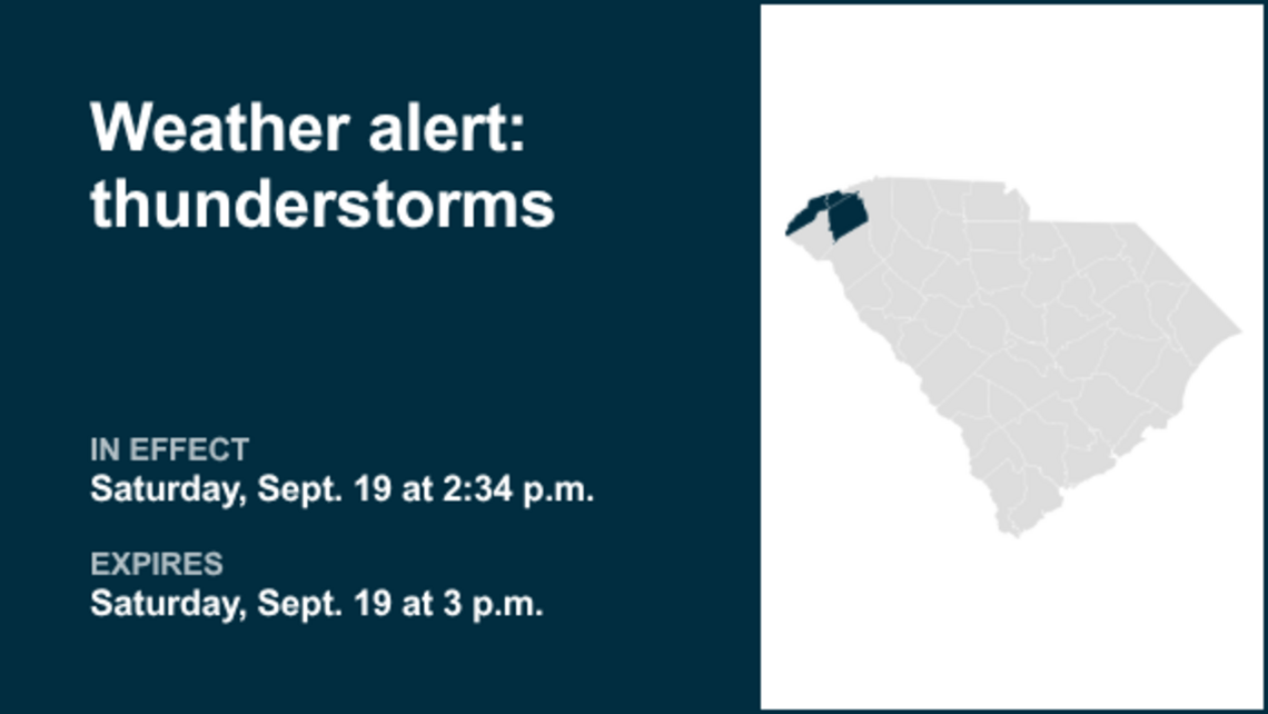 UPDATE: Be prepared for thunderstorms in Oconee Mountains early Saturday evening 