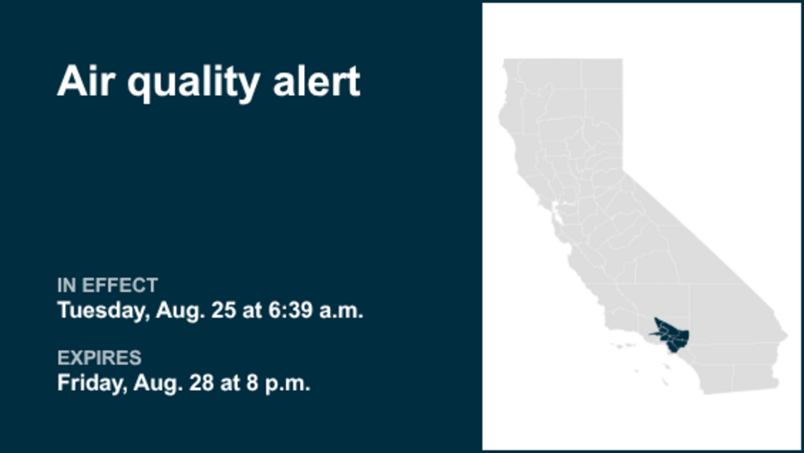 UPDATE: Ozone pollution alert active for Los Angeles County Friday 