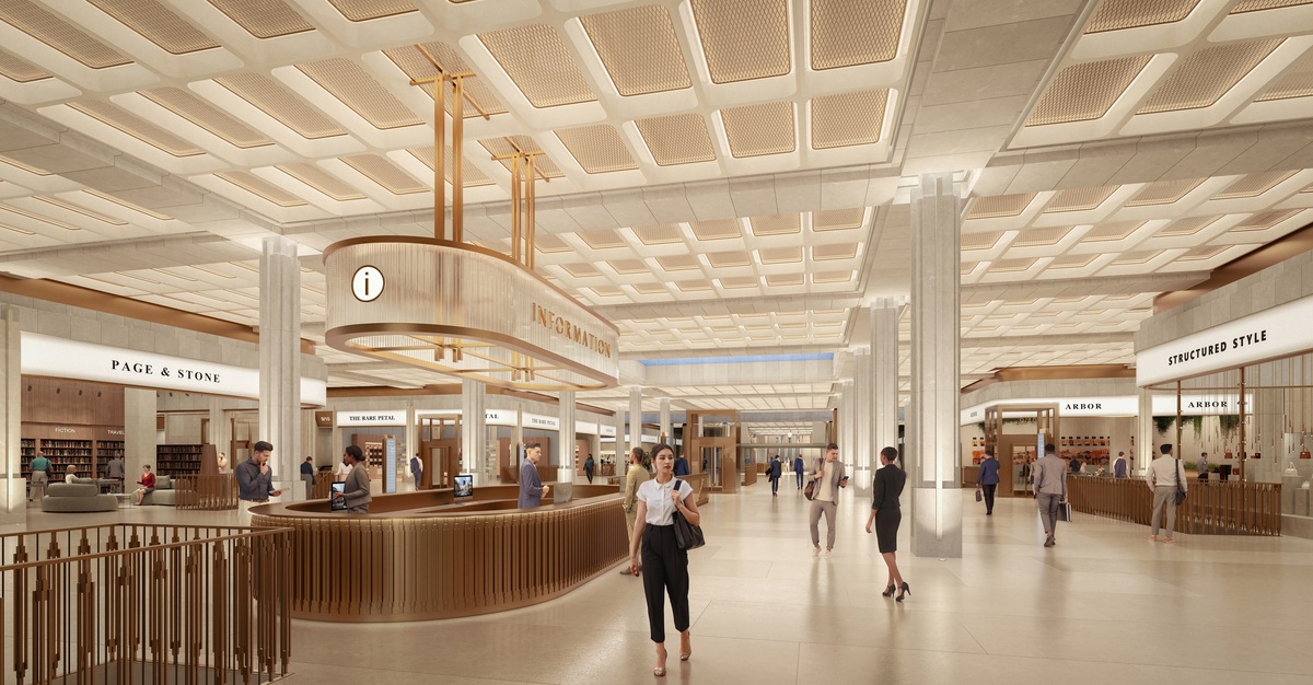  A rendering of the 32nd Street corridor at the new Penn Station. 
