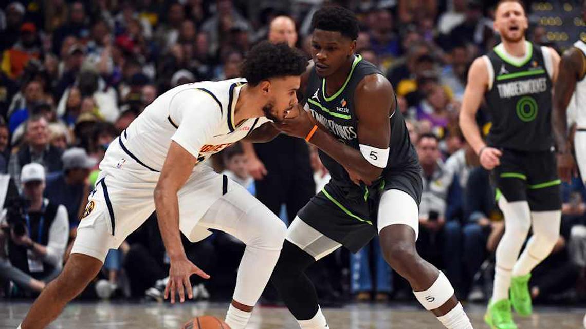  Nuggets wing Cameron Johnson, the team's biggest offseason addition, has not lived up to the billing this year. | Christopher Hanewinckel-Imagn Images 