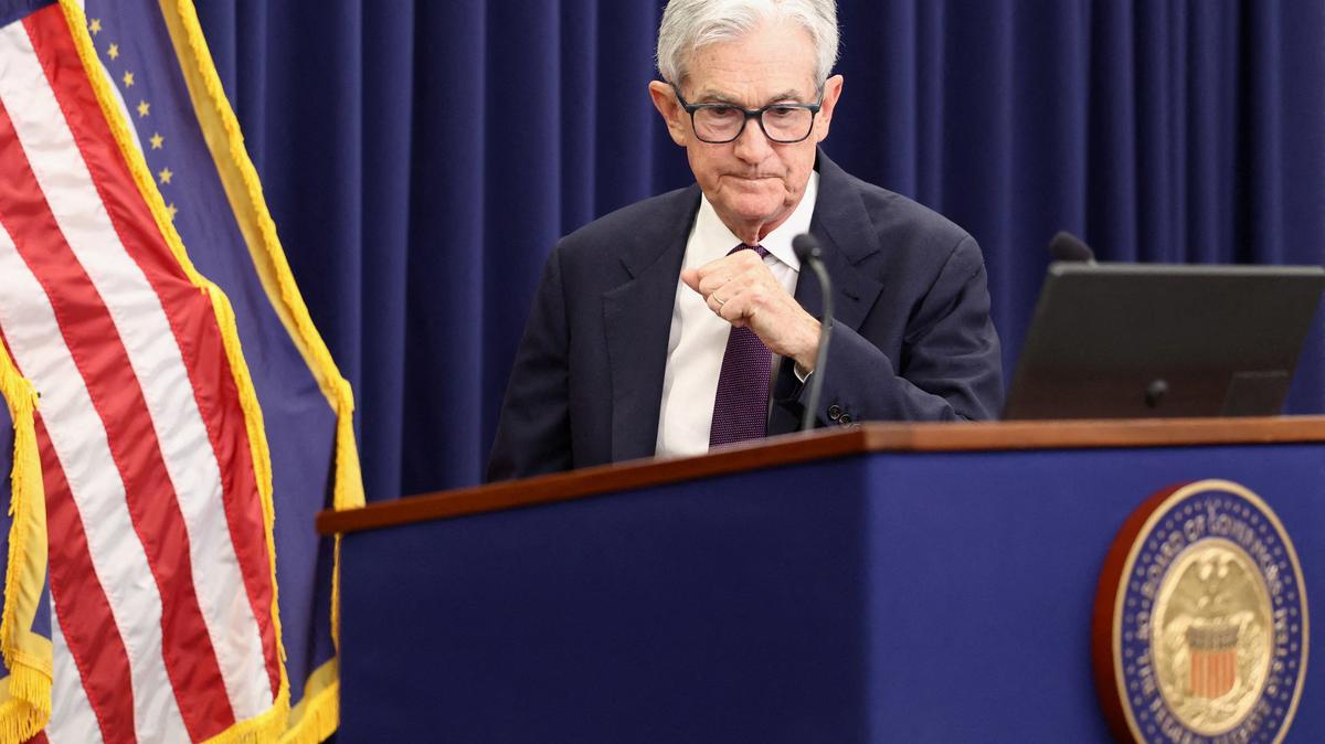 FILE PHOTO: U.S. Federal Reserve Chair Jerome Powell attends a press conference at the U.S. Federal Reserve in Washington, D.C., U.S., April 29, 2026. REUTERS/Kevin Lamarque/File Photo