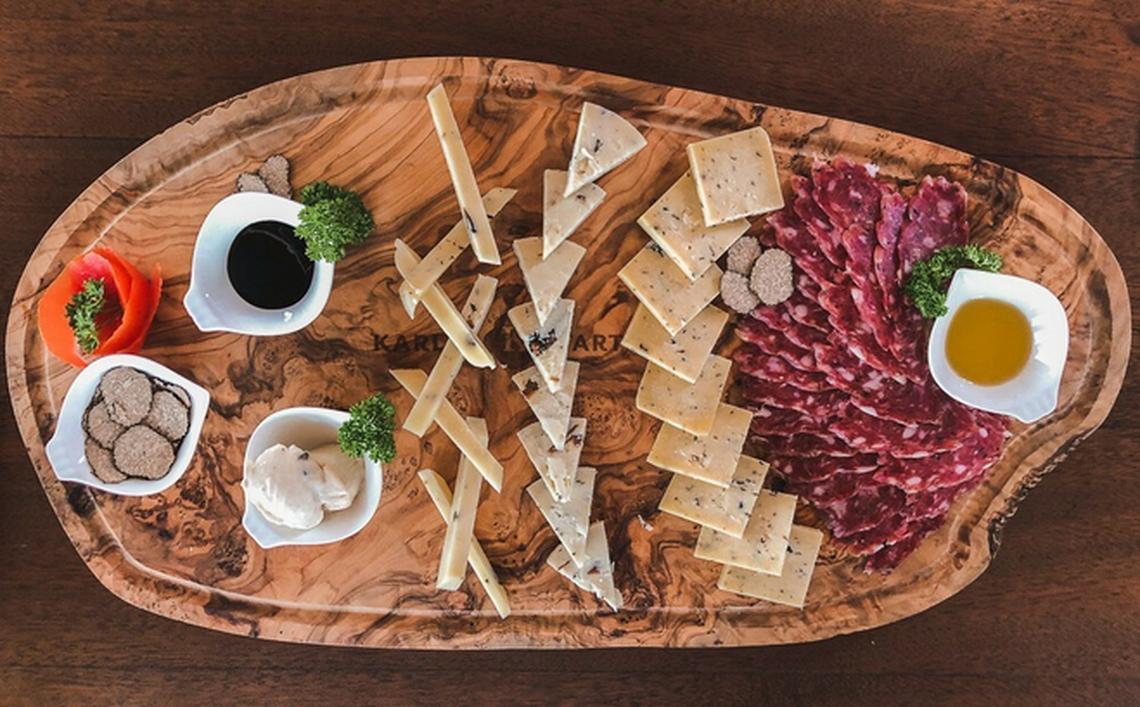 Charcuterie board full of truffle snacks at Karlic. Photo credit: Karlic Tartufi