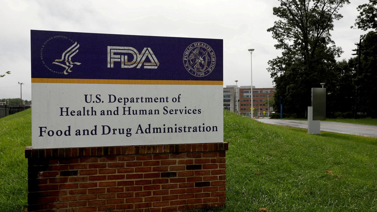 FILE PHOTO: Signage is seen outside of the Food and Drug Administration (FDA) headquarters in White Oak, Maryland, U.S., August 29, 2020. REUTERS/Andrew Kelly/File Photo