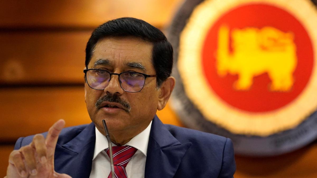 P. Nandalal Weerasinghe, governor of the Central Bank of Sri Lanka, speaks during a press conference in Colombo, Sri Lanka, May 26, 2026. REUTERS/Akila Jayawardena