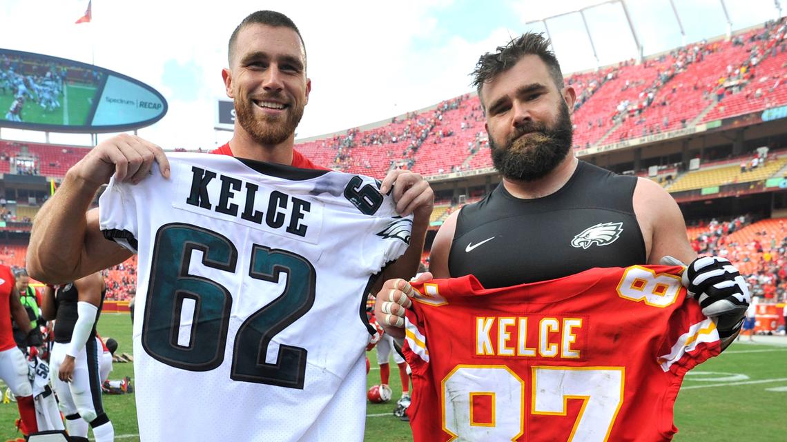 Travis Kelce’s brother, the Eagles center, had a hilarious reaction to Chiefs victory