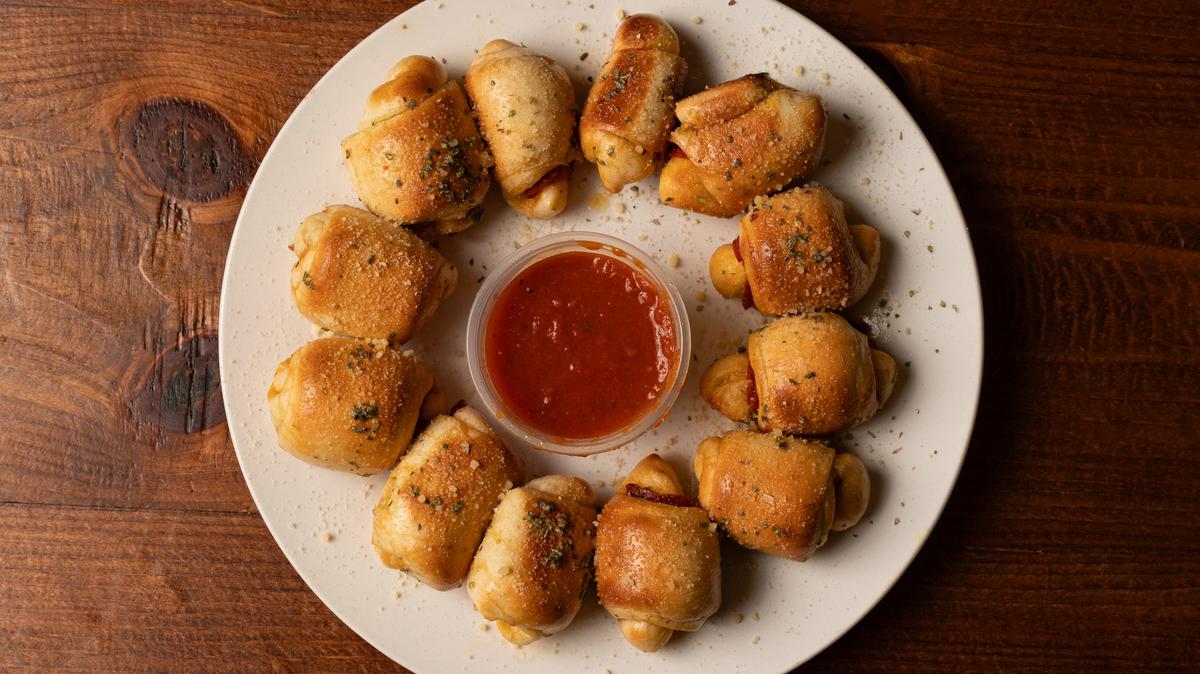 Pepperoni rolls with marinara