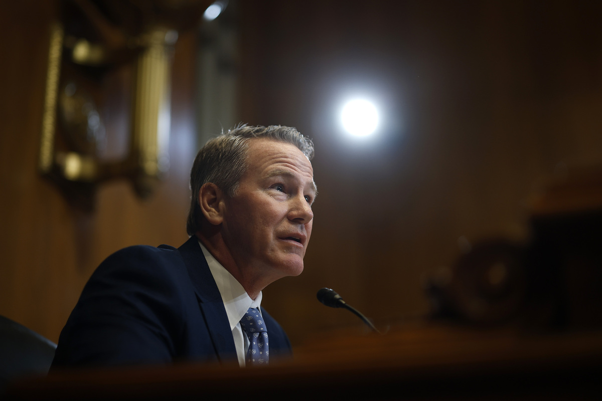  Ohio Senator Jon Husted speaks during a Senate committee hearing on April 2, 2025, in Washington. 