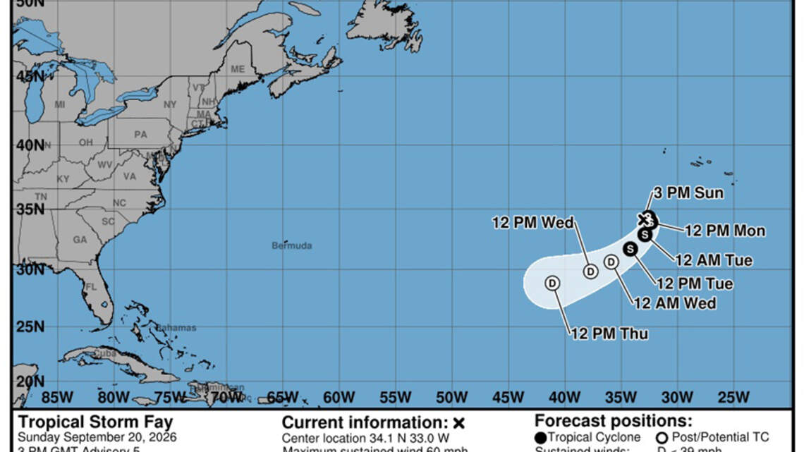 Tropical Storm Fay forms in Atlantic as Pacific's Odalys strengthens