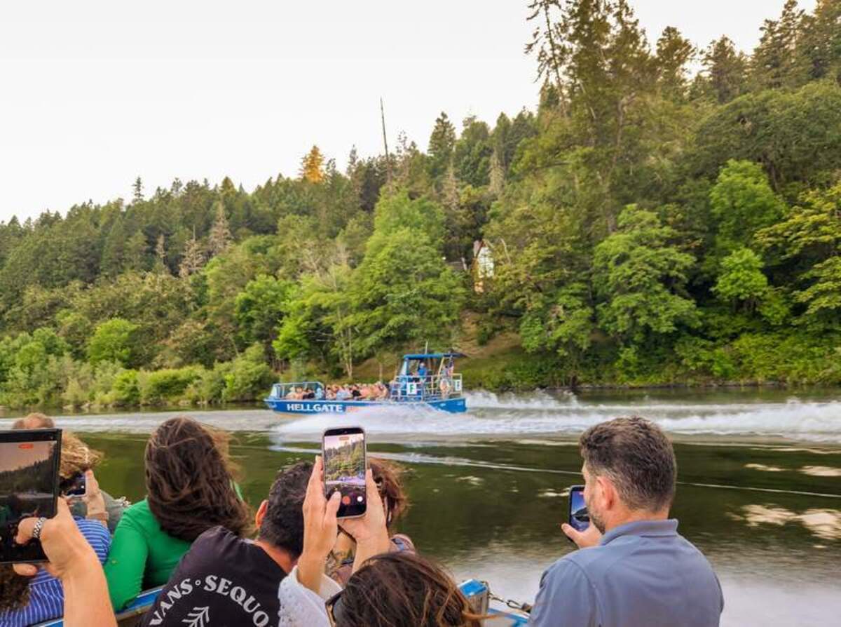  Prepare to get a little wet during this high speed river tour down the scenic Rogue River canyon. Photo credit: June Russell-Chamberlin 