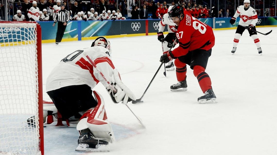 Team Canada captain Sidney Crosby (lower body) exits vs. Czechs