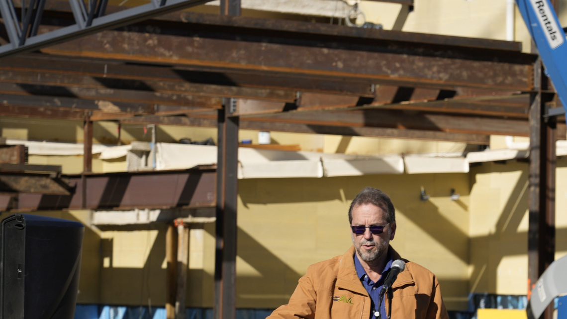 Final steel beam in place at rebuilt Asheville airport terminal 