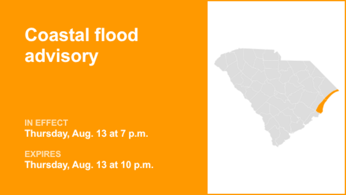 UPDATE: The current coastal flood advisory will be expiring at 10 p.m. 