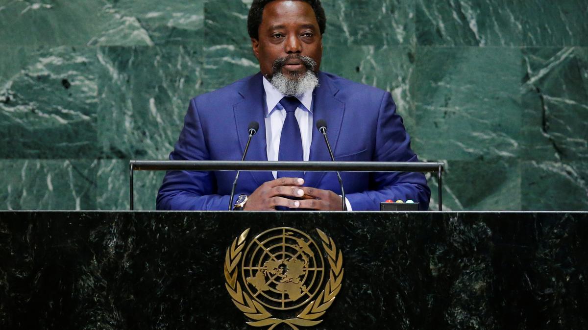 FILE PHOTO: Joseph Kabila Kabange addresses the 73rd session of the United Nations General Assembly at U.N. headquarters in New York, U.S., September 25, 2018. REUTERS/Eduardo Munoz/File Photo
