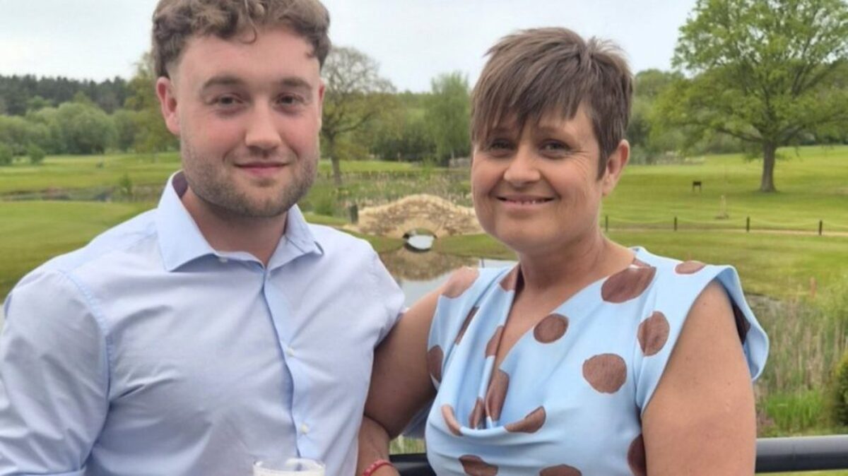June Kelly and her son Max. (Myeloma UK via SWNS). 