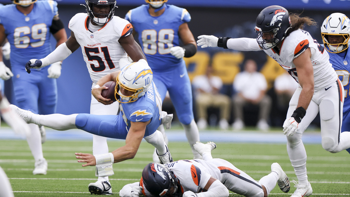 Justin Herbert's fourth-quarter meltdown dooms winless Chargers in loss to Broncos 